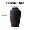 Large Ceramic Rustic Vase, 11" Black Terracotta Farmhouse Flower Vase,