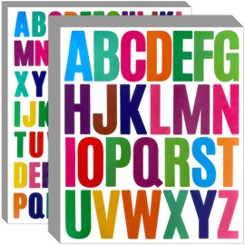 Bemeol Letter Stickers 30 Sheets Vinyl Letters Alphabet Stickers Self Adhesive Stick on Letters Capital Sticker Letter for Bulletin Boards Classroom Home Business Crafts Decor (Colorful,1Inch,2Inch)