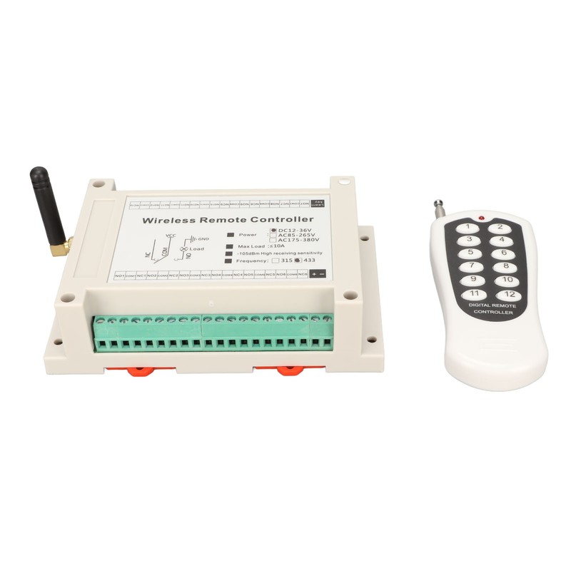 Wireless Remote Control System 12 Channel RF 10A Relay Receiver