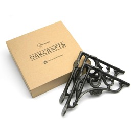 Pair of Shelf Brackets GWR Cast Antique Iron 150mm x 150mm / 6" x 6"