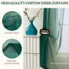 Hynathi Set of 2 Chiffon Ombre Sheer Curtains, Gradient Window