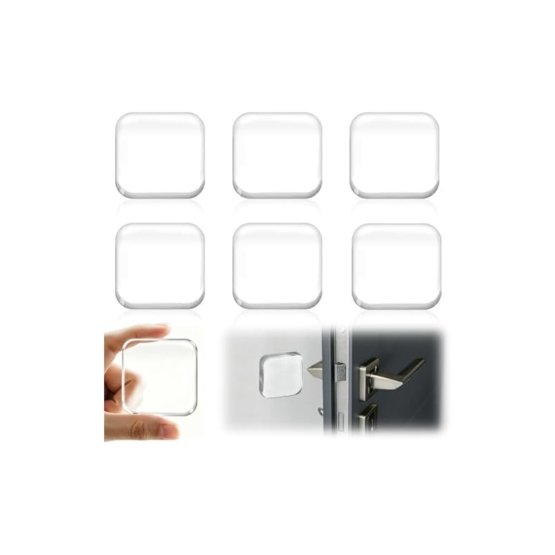 LSXD Tope de Puerta 6 PCS, Cuadrado de 5cm Protector