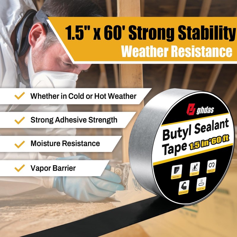 Bghdas - 1 Pack Butyl Sealant Tape 1 1/2" X