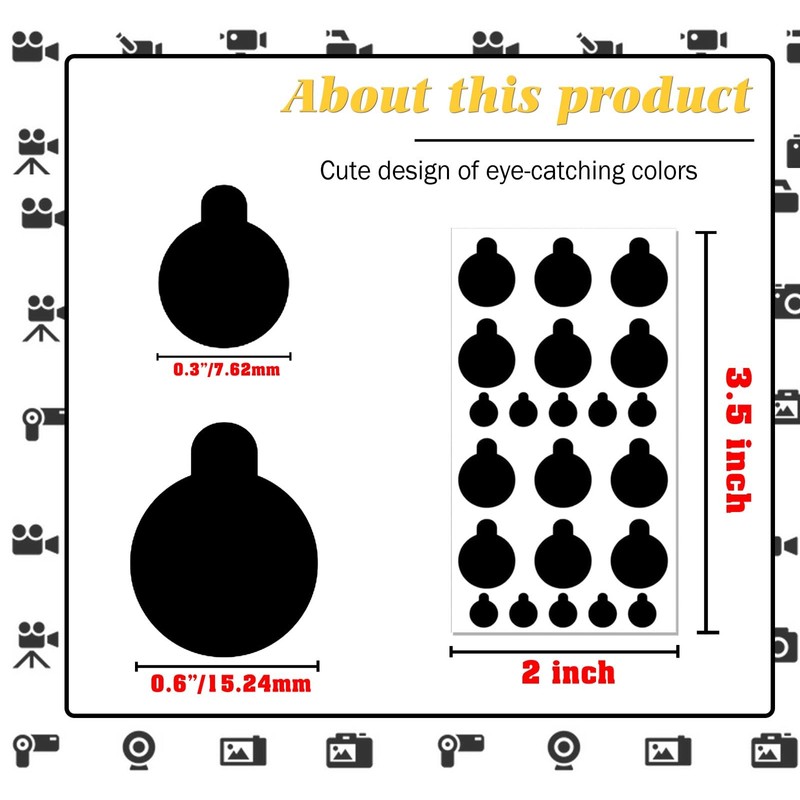 66 Vinyl Webcam Cover/Camera Covers Privacy Stickers for Camera Lens