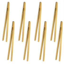 8 Pcs Bamboo Tongs for Toaster, Wooden Toaster Tongs, 7 Inches Mini Wood Cooking Tongs, Reusable Bamboo Toast Tongs, Anti-slip Bamboo Serving Tongs for Salad Toast Bread Fruits Pickles BBQ