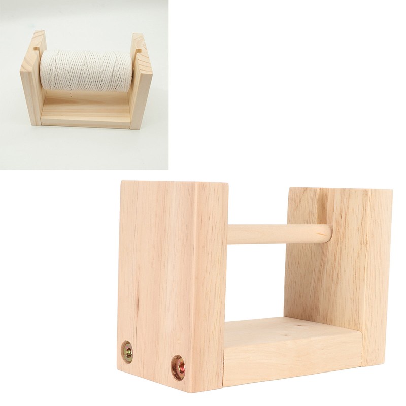 Wooden Yarn Holder 5.1in Long Sturdy Smoothing Rotatable Easy Assembly