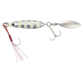 Major Craft Maki Jig Slow, Spinning Metal Jig, 0.7 oz (20 g), Zebra Glow #7 Lure