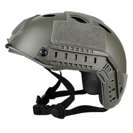 Haverain Tactical Helmet Fast PJ Type Survival Game Helmet Cosplay Helmet Outdoor Airsoft Helmet Survival Game Equipment Beginner Replica Breathable Multifunctional Made of ABS (Grey)