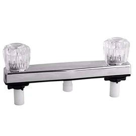 Mobile Home RV Shower Faucet. 2 Valve. Chrome. 8 on center valves by Matco-Norca