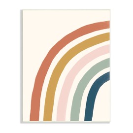 Stupell Industries Half Arch Children's Rainbow Boho Toned Stripes, Design by Deborah Curiel