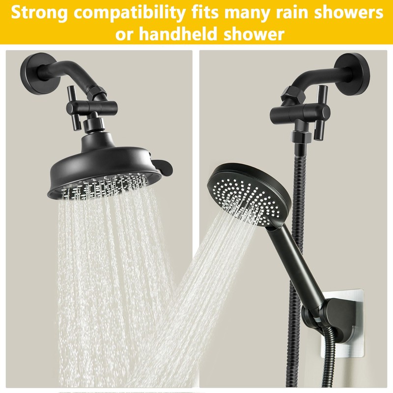 LUOGULIANG All Metal Shower Head Elbow Adapter, Stainless Steel Shower
