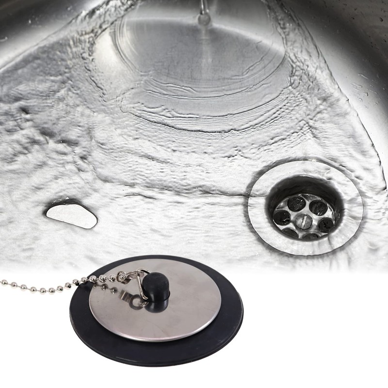DBOO 2 Pack Universal Bathtub Plug And Chain Drain Stopper