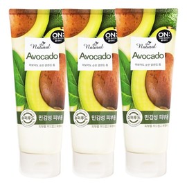 LG 엘지 온더바디 더내추럴 클렌징 폼 민감성용 순한 아보카도 200g X 3개 LG On The Body The Natural Cleansing Foam Sensitive Skin Gentle Avocado 200g x 3
