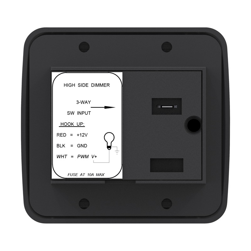 Leisure LED Contemporary On-Off Toggle with Large High Side Dimmer
