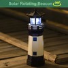 Lighthouse with Rotating Beacon LED Lights - Solar Lighthouse Lamp