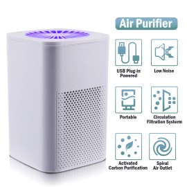 MUCH 360° Air Purifier HEPA Ionizer Portable Home Large Room Air Cleaner Freshener US