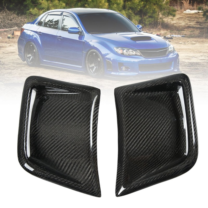 Carbon Fiber Front Bumper Side Vent Cover Replacement for STI