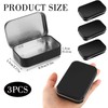 Tyqour 3pcs Rectangular Small Tins with Lids Tin Boxes Tins