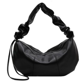 LeafIn B302 Shoulder Bag, Tote Bag, Large Capacity, Women's, A4 Shoulder, Durable, Work, Shoulder Bag, Zippered, Synthetic Leather, Faux Leather, Bag, Lightweight Bag, Black