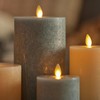 Luminara Seaglass Rechargeable Flameless LED Candle, Silver Blue 3" x