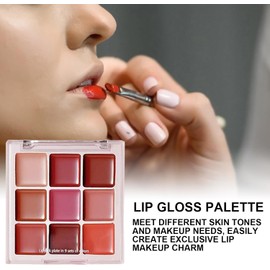 Lipstick Palette Lip Gloss Sets Moisturizing Non-Sticky Matte Lip Plumper with 9 Vibrant Colors, Long-Lasting Pigment for Everyday Wear, Teen Makeup, and Professional Use