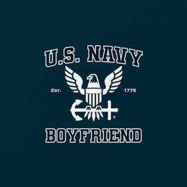CafePress U.S. Navy Boyfriend White and Blue Square Pillow, Decorative Accent Pillow Woven