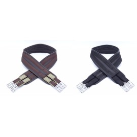 QiK Sports English AirFoam Cushion Contour Shaped Chafeless Nylon Neoprene Girth - Brown - Black - 54", 52", 50", 48", 46", 44", 42" (Brown, 48 inch)