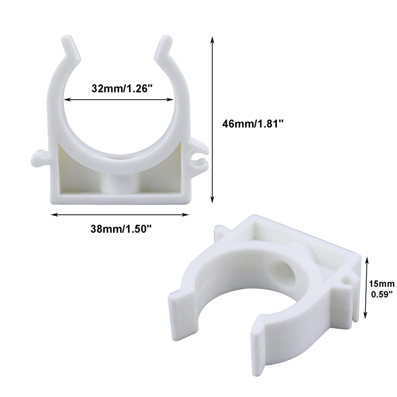S SYDIEN PEX Clips Pipe Clamp 1-1/4 Inch, 20 Pack