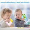 BOOWEN Sprechende Flash-Karten Lernspielzeug für Kleinkinder 112 Blätter 224 Wörter