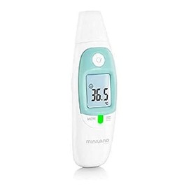 Miniland 89212 THERMOSENSE Fever Thermometer with Temperature Measurement Function of Objects and Liquids, White, 166 g