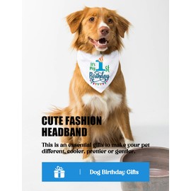 It's My 1st Birthday Girl Puppy Scarf Bandana Pet Walking Accessories for Puppy Triangle Scarf for Small Medium Large Dogs One Year Old Birthday Gift for Pets and Dog Lovers (Boy)