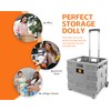 MaxWorks 50876 Collapsible Gray Rolling Folding Dolly Grocery Cart -