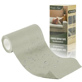 Canvas Repair Tape, 4×63 Inches Gray Waterproof Self-Adhesive Patch for Outdoor Gear, Durable and Weatherproof Fabric Tape for Boat Covers,Couch,Tents, Sofas, Sun Shades, Awnings, and Lounge Chairs