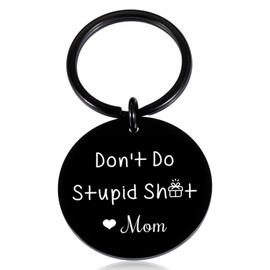 XPENMULBOJA Dont Do Stupid sh t Keychain Stocking Stuffers for Teen Girls Boys Gifts 16th 18th Birthday Christmas Gifts for Son Daughter Teenagers Coming of Age Gifts, Christmas stocking stuffer