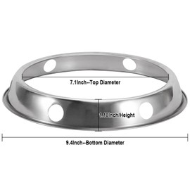 EPDPLAY 2 PCS Wok Ring, stainless steel Wok Rack, 7¾-Inch and 9¾-Inch Reversible Size for Kitchen Use