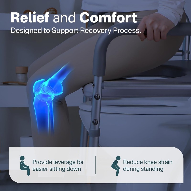 Eosprim Toilet Seat Risers for Seniors Elongated, Raised Toilet Seat