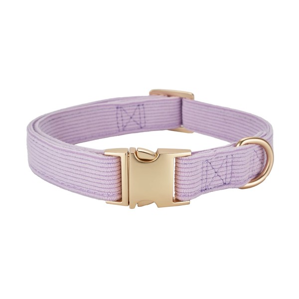 Petiry Soft Corduroy Fibric Dog Collar with High Grade Metal