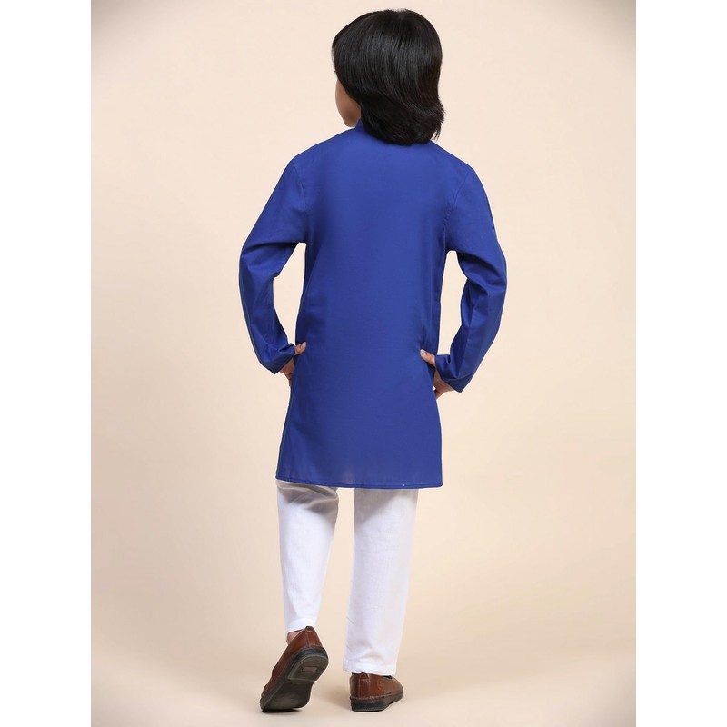 SKAVIJ Kids Soft Cotton Kurta Pajama Set for Boys Royal