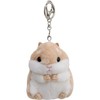 Gowxs Brown Hamster Keychain, Keychain with Hamster Keyring, Cute Soft