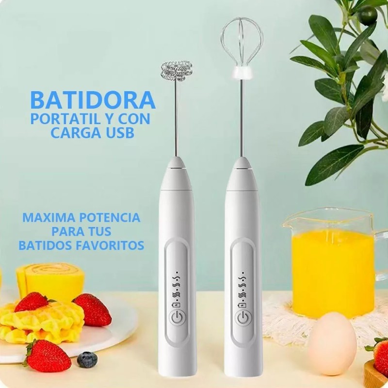 EGTMA Batidor Electrico Portatil Recargable Leche Cafe