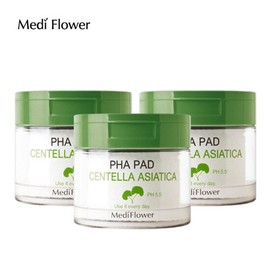 Mediflower 메디플라워 센텔라아시아티카 PHA 패드 60매x3개 Medi Flower Centella Asiatica PHA Pads 60 Sheets x 3 Packs