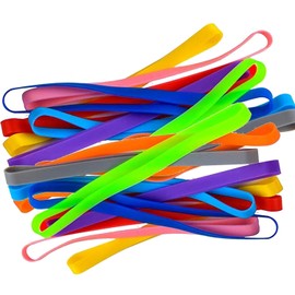 Bandas de goma gruesas de silicona HMDZMR, 24 unidades multicolor, 5.5 pulgadas
