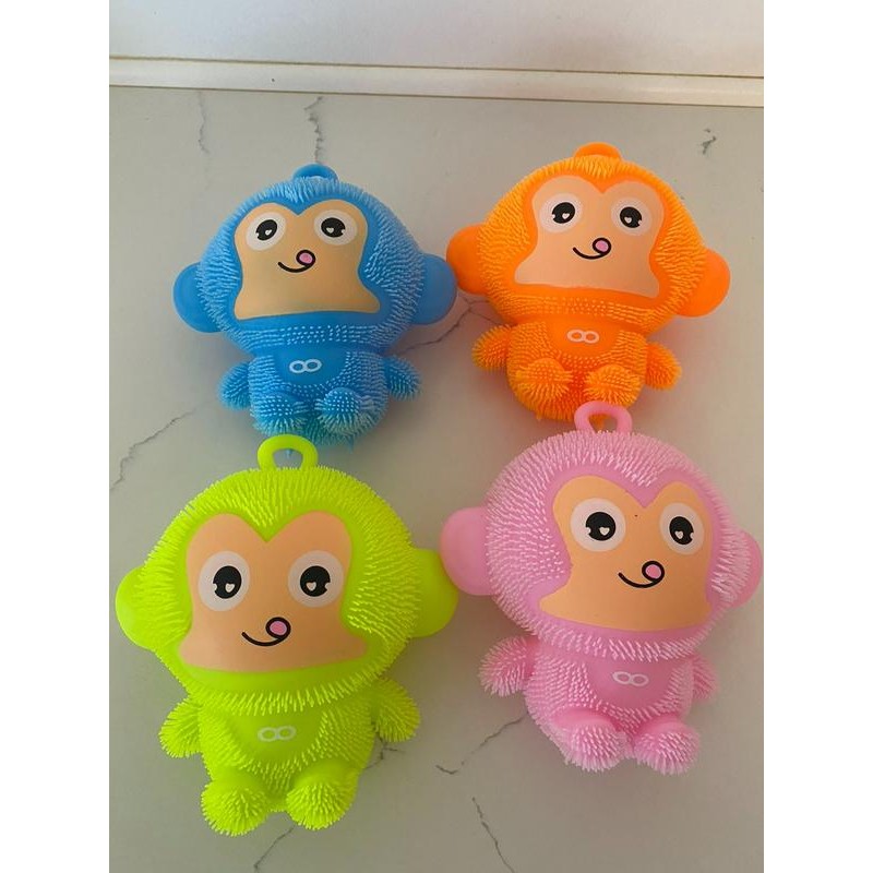 SUPER ANTI-STRESS,GLOWING FOUR-COLOR PLAYFUL MONKEY - Color: PINK