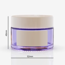 48Pack 1 oz, Small Colored Glass Cosmetic Candle Jars with White Lids, Empty Refillable Travel Container For Cream,Lotions, Powders,Salves,Slime Storage,With Lables And Inner Liners (48, mixed)