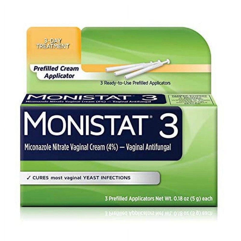 3 X Monistat 3 Day Yeast Infection Pre Filled Cream