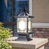 PTOUG LED Solar Post Light Outdoor, Aluminum Fence Post Cap