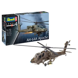German Level 1/72 US Army AH-64A Apache Plastic Model 03824 Molded Color