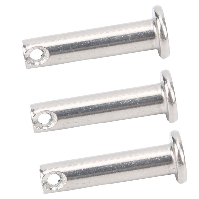 50Pcs Round Clevis Pins Flat Head 304 Stainless Steel Locating