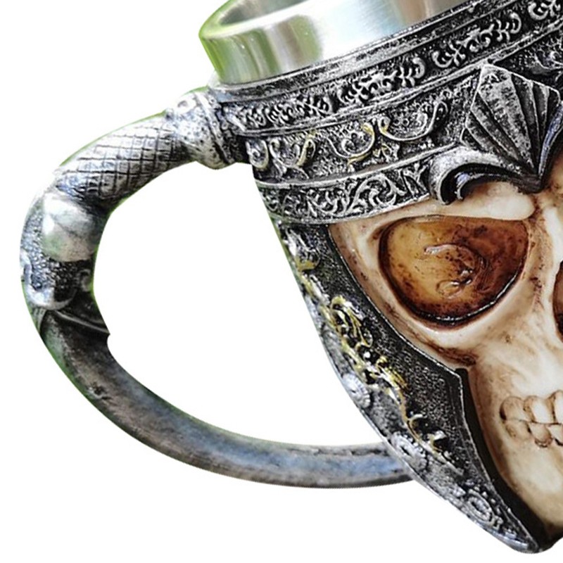 2 Layer Skull Beer Mug Stable Robust Fashionable Decorative Wear