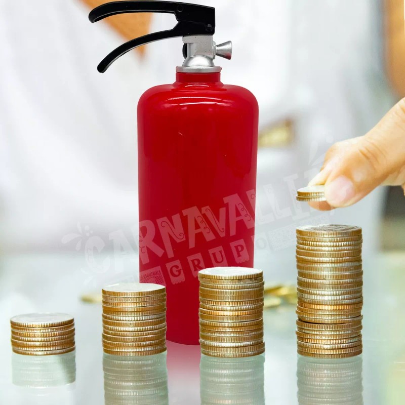 Grupo Carnavallia Alcancía Extintor Caja Fuerte Ahorro Dinero Creativo